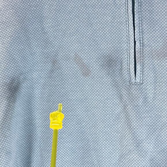 CLUB ROOM Men's Pale Glass Birdseye Mock-Neck Quarter-Zip Pullover Sweater SZ L - Picture 5 of 11